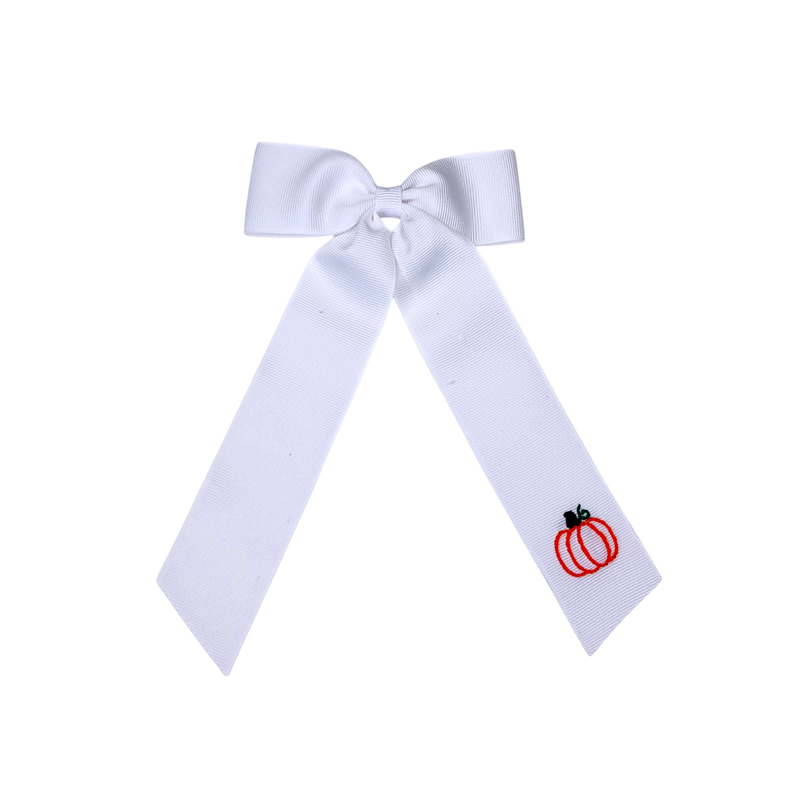 Medium Pumpkin Bow - White