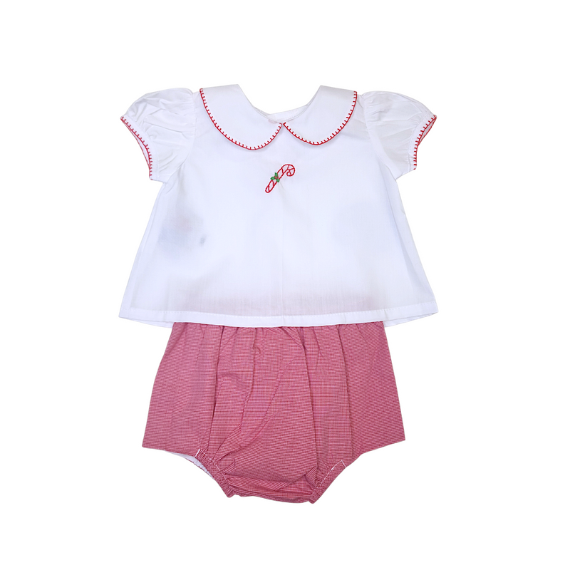 Red Micro Bailey Girl Diaper Set