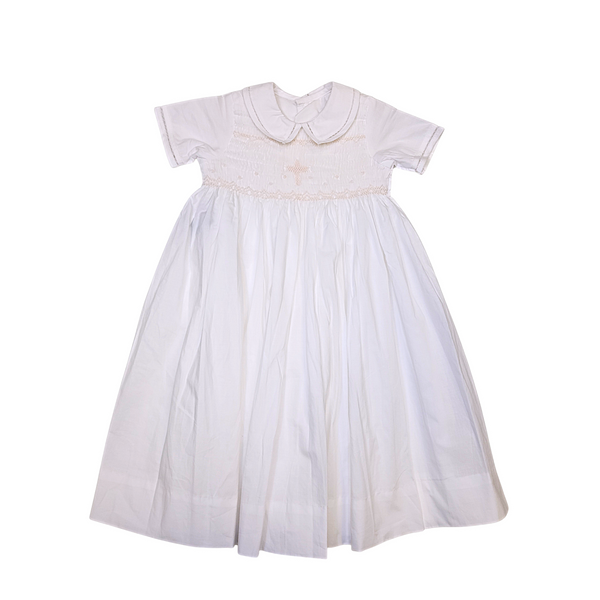 White Riley Boy Baptism Gown