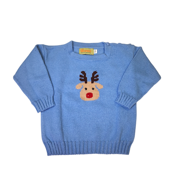 Crew Rudolph Head Chambray Sweater