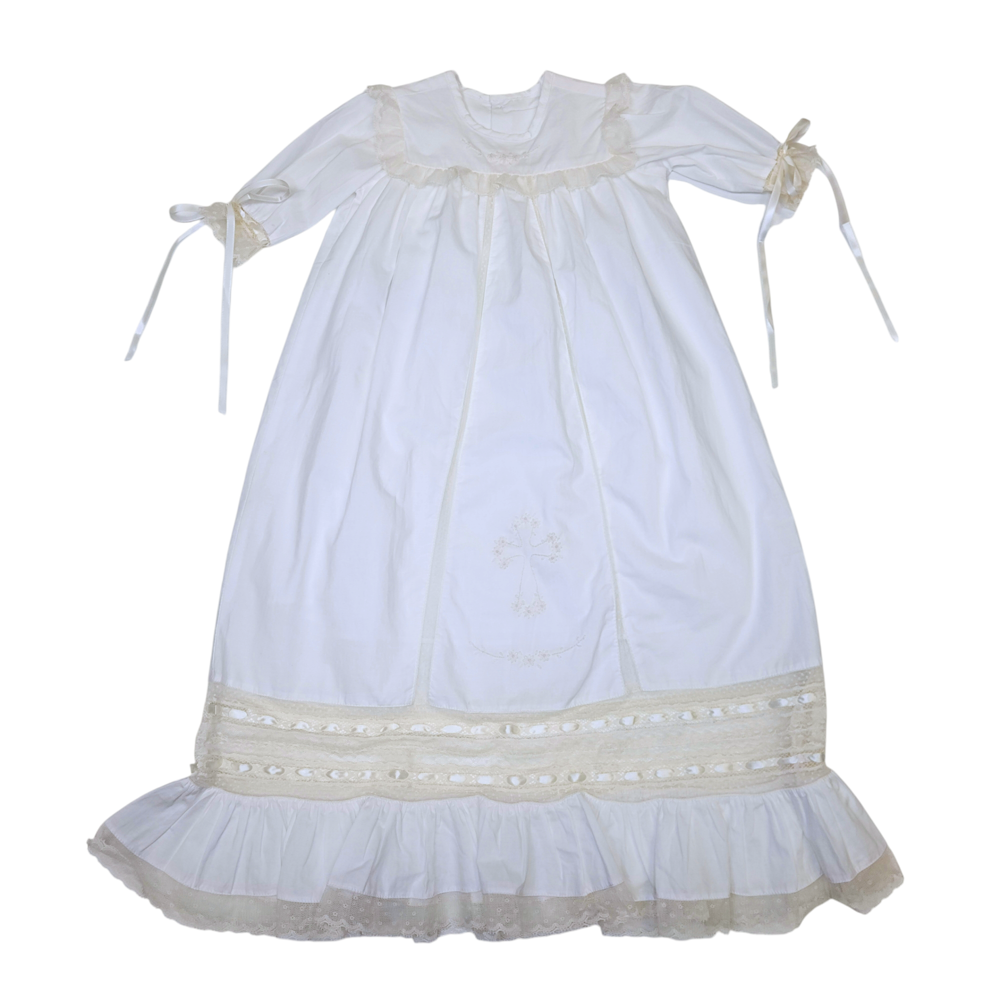 White Kennedy Christening Gown - Born Childrens Boutique