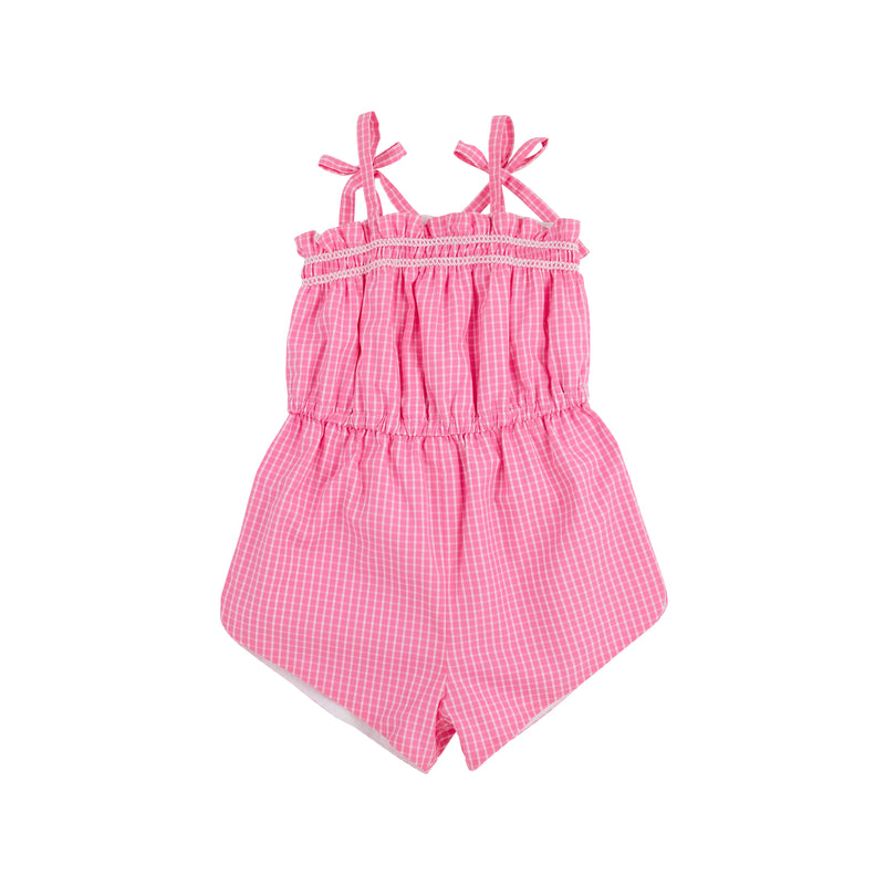 Rosey Romper - Pink Willow Windowpane