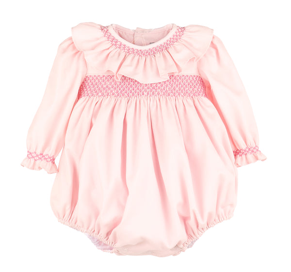 Cozy Club Smocked Bubble, Pink