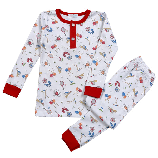 Sports Pima 2pc Pajama - Born Childrens Boutique