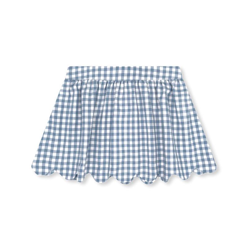 Susie Skirt - Stone Blue Check