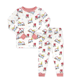 Sweet Pea PJ Set - All Aboard, Red Mini Gingham