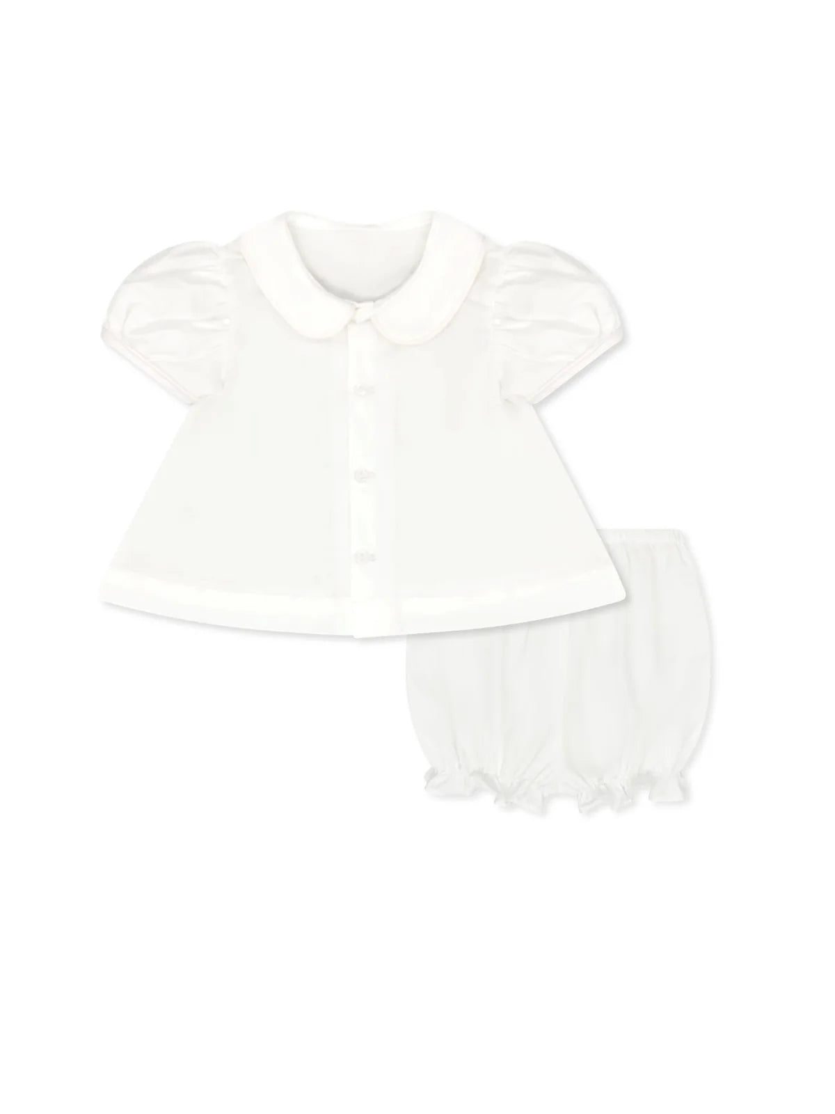 Adorable Diaper Set Blessings White Bastiste with Pink - Born Childrens Boutique