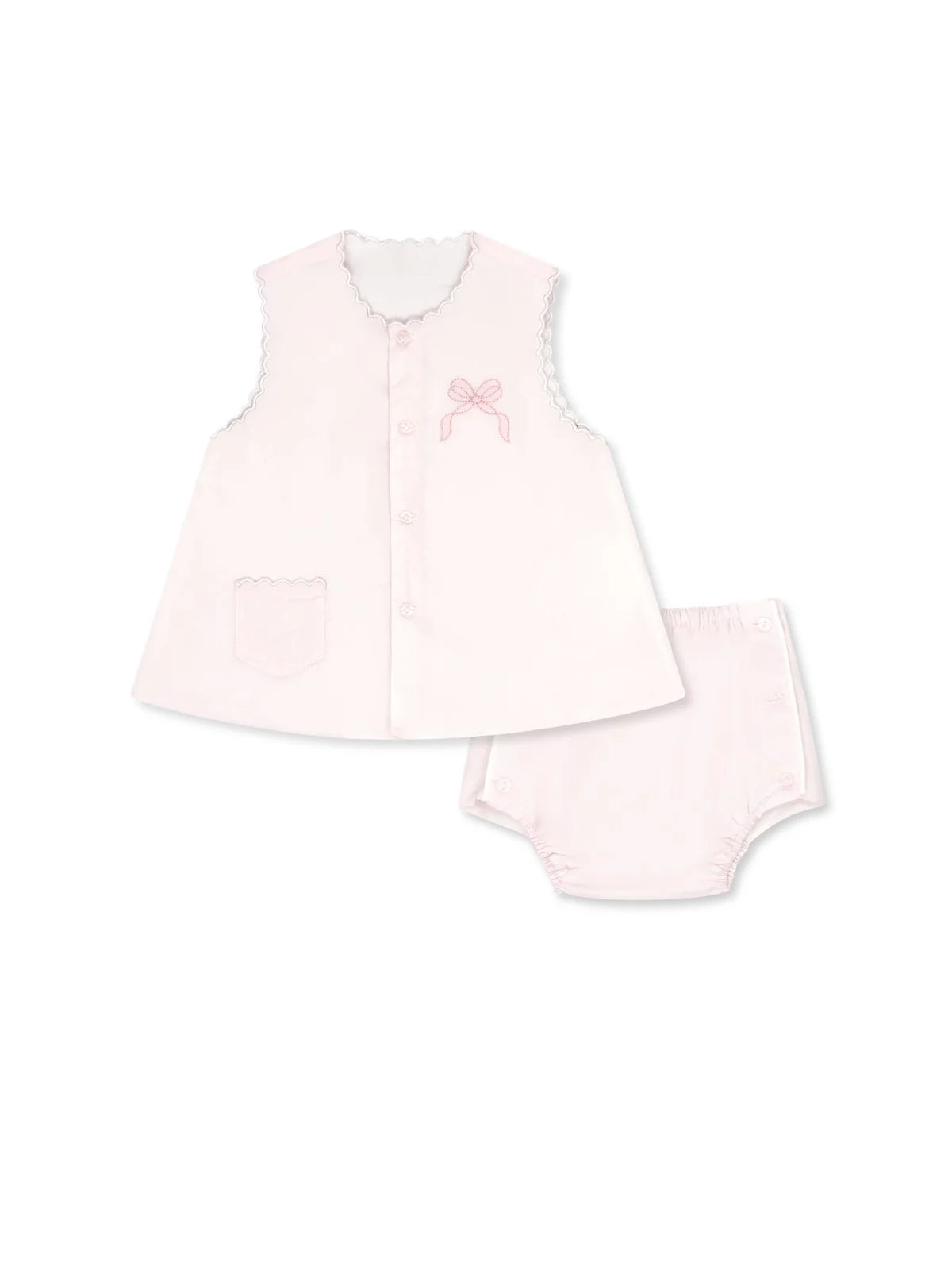 Maria Diaper Set Blessing Pink Batiste - Born Childrens Boutique