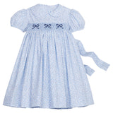 Smocked Peter Pan Dress - Blue Vinings