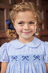 Smocked Peter Pan Dress - Blue Vinings