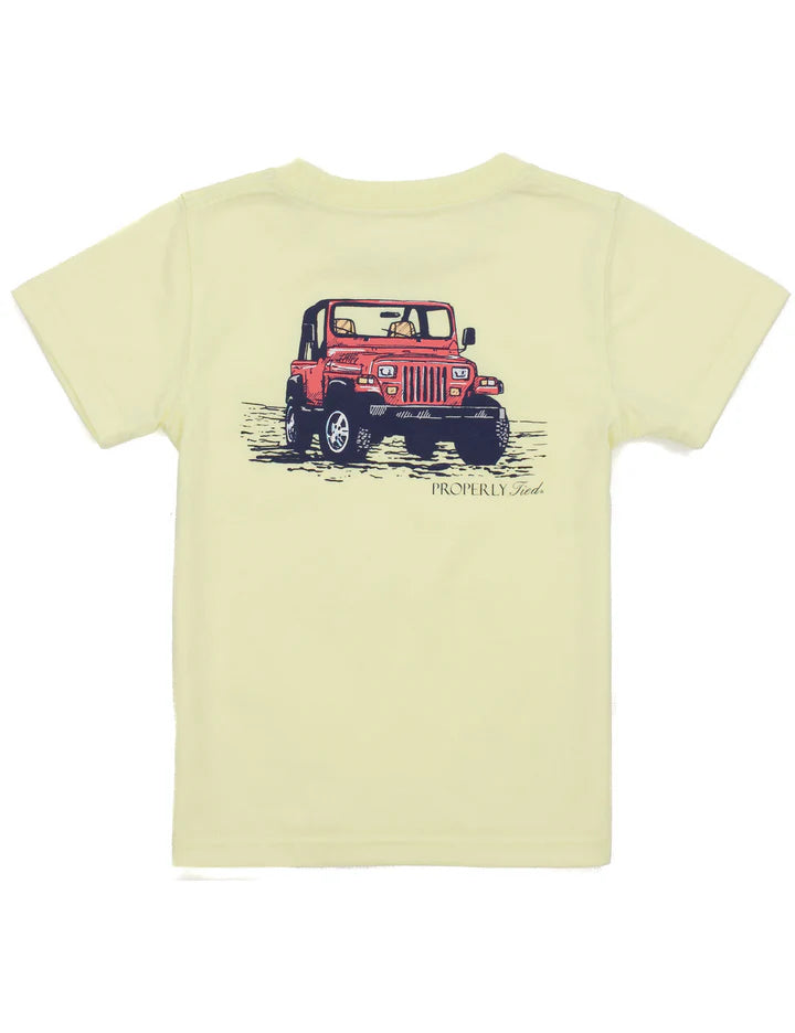 Offroad SS Light Yellow Shirt - Born Childrens Boutique