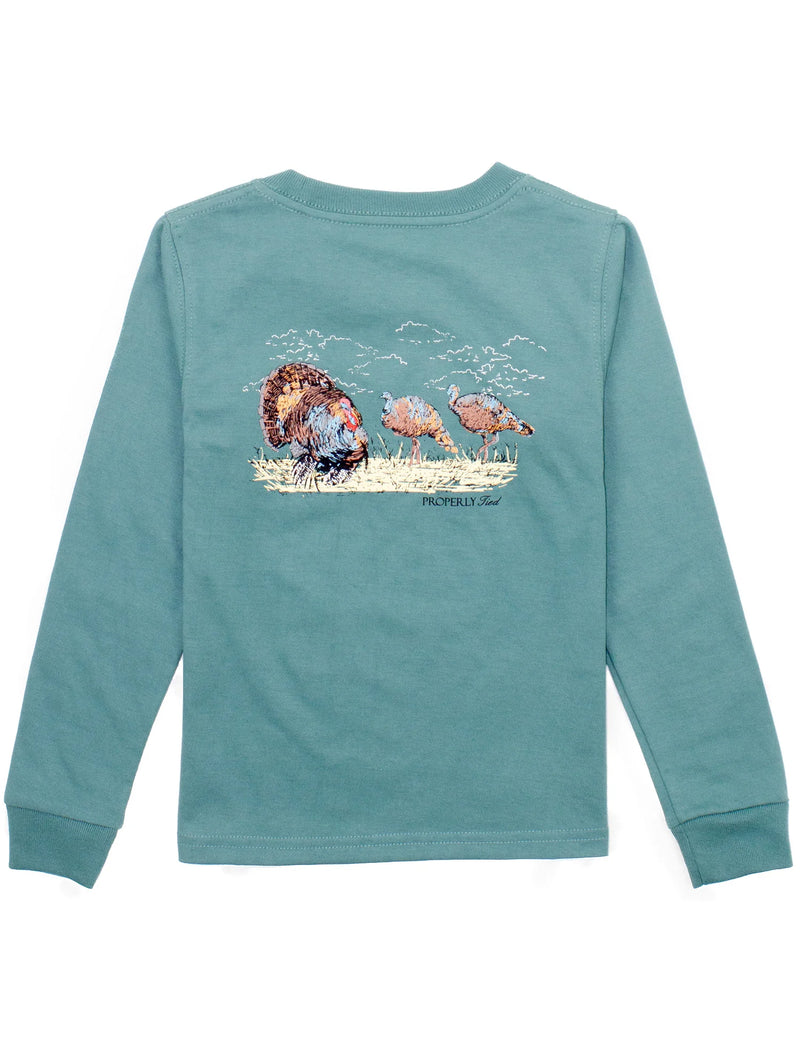 LS Tee Turkey Hunt Marine Green