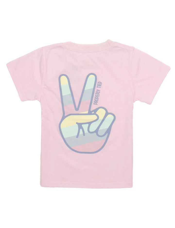 Peace Sign Rose Girl T-Shirt - Born Childrens Boutique