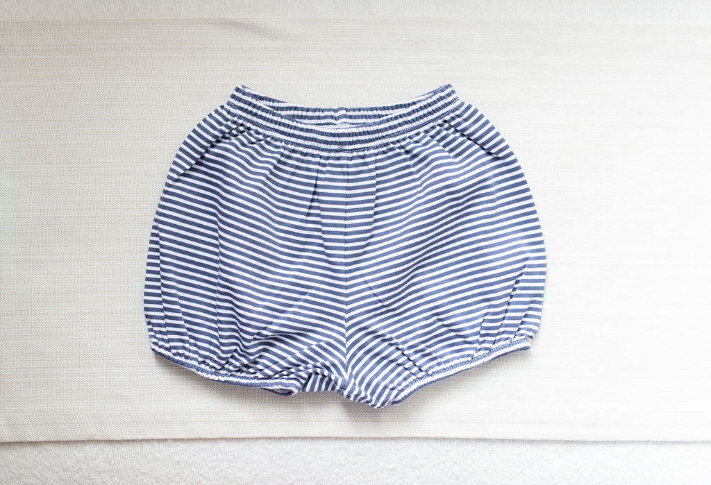 Pre-Order Summer Boy Knit Bloomer - Navy Stripe