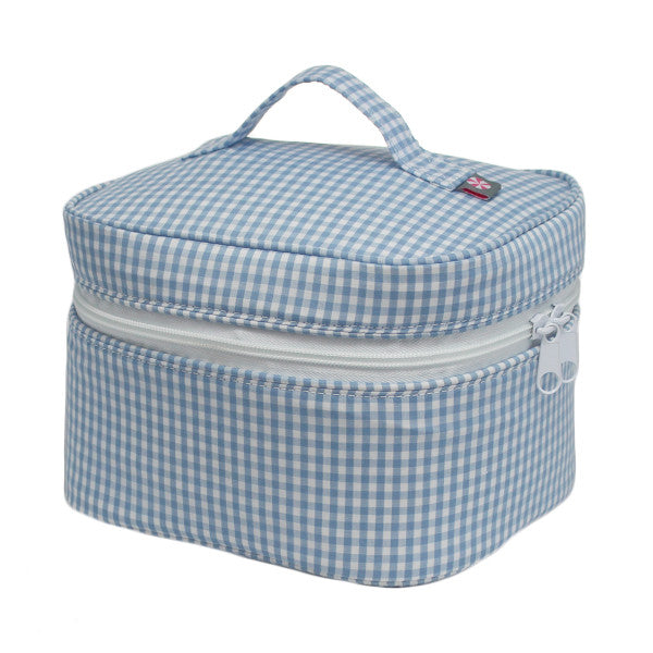 Oh Mint Train Case, Blue Gingham - Born Childrens Boutique