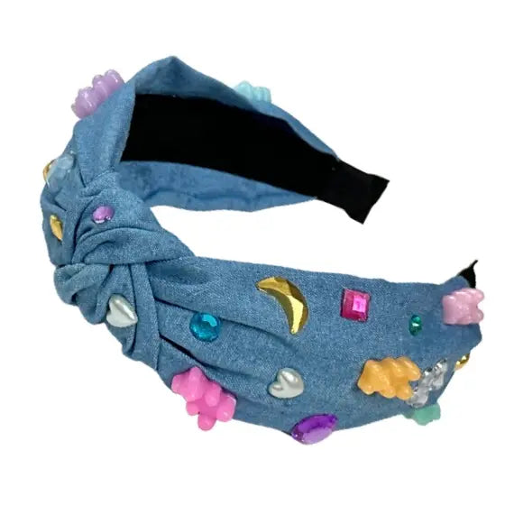 Gummy Bear Denim Headband - Born Childrens Boutique