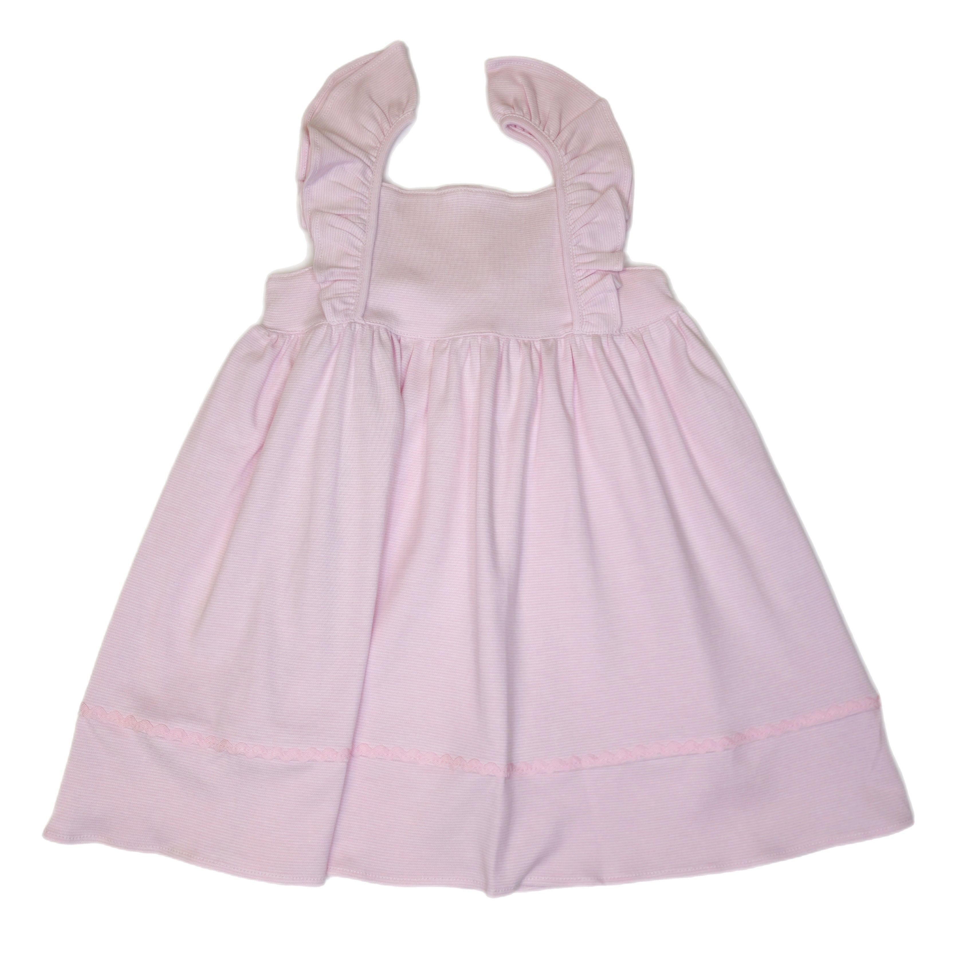 231 Pink Thin Stripe Pinafore Dress - Born Childrens Boutique