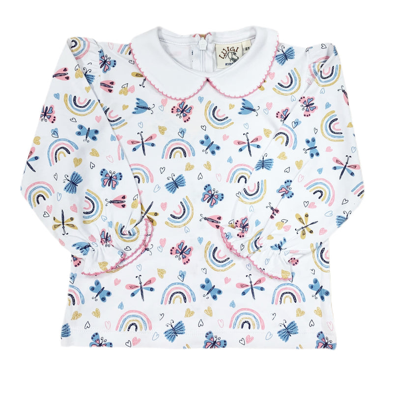 Rainbow Butterfly LS Top - Born Childrens Boutique