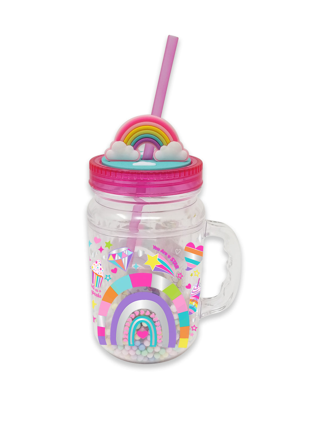 Glow in the Dark Insulated Mason Jar Cup - Rainbow – Olly-Olly