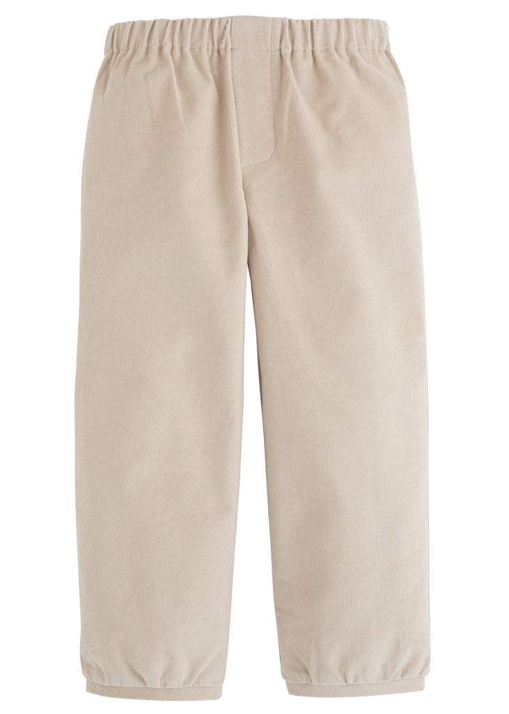 Banded Pull On Pant - Khaki Corduroy - Born Childrens Boutique