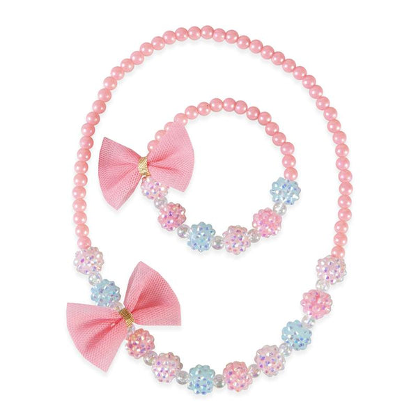 Think Pink Necklace and Bracelet Set - Born Childrens Boutique