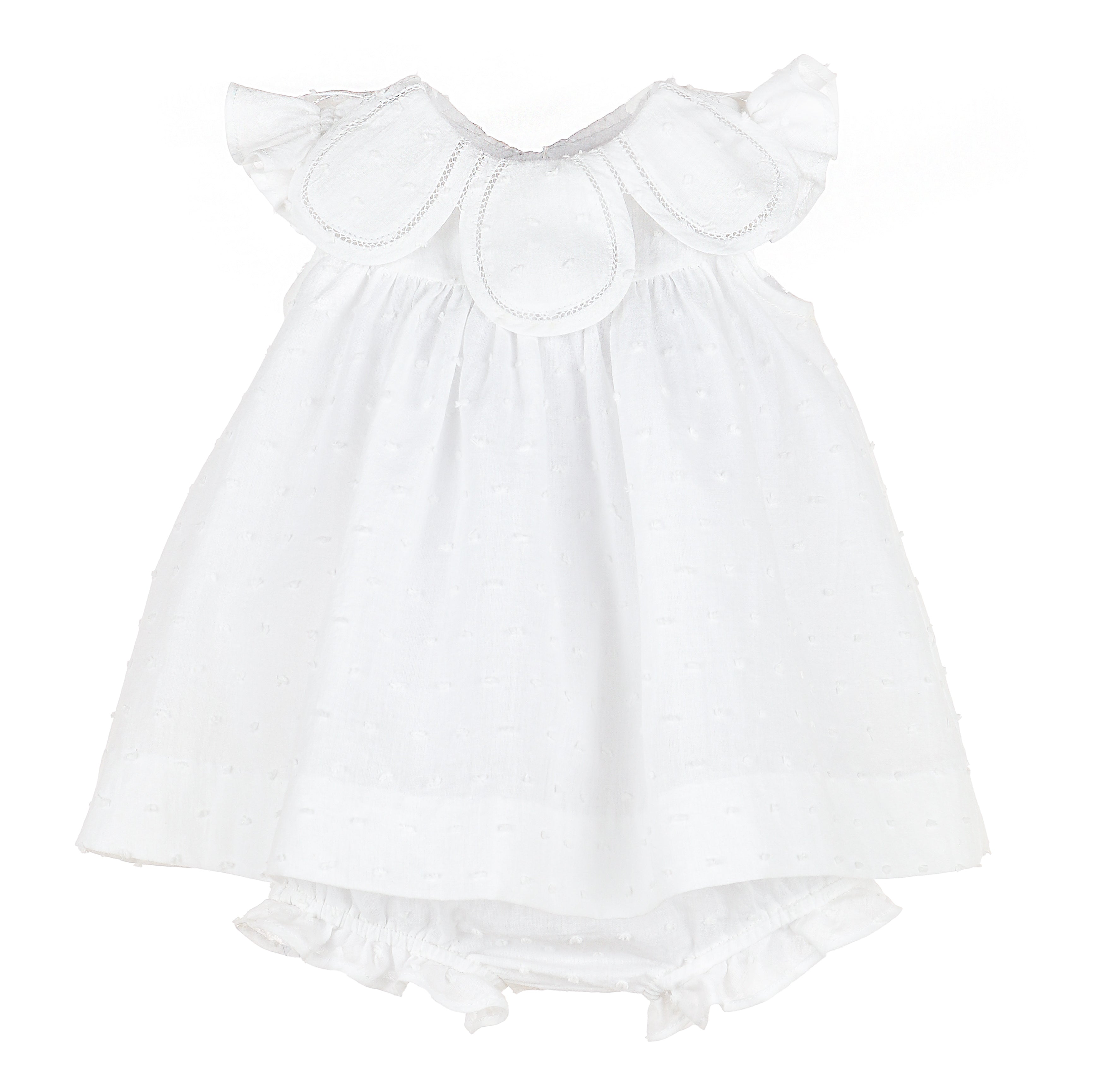 Sophie & Lucas Candy Dotted Petal Float, White | Born Childrens Boutique