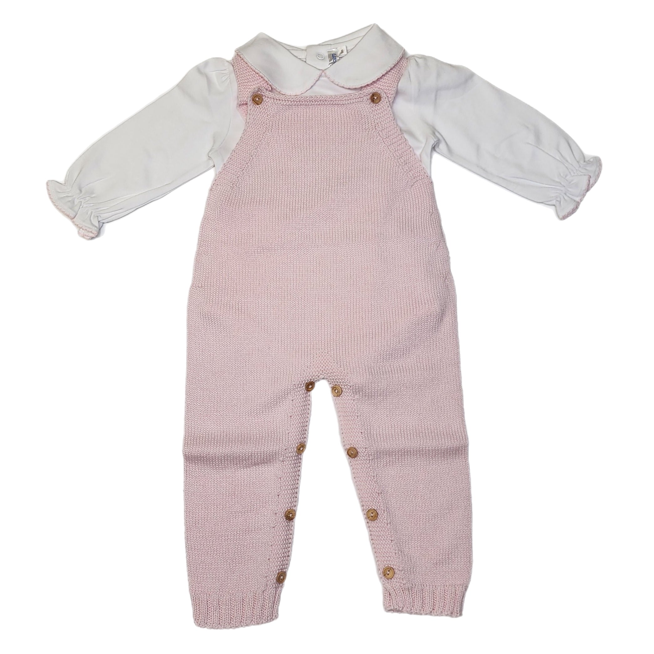 Basics Long Romper Set Pink - Born Childrens Boutique