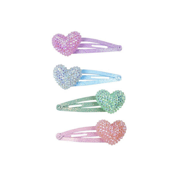 Sparkle Heart Bobble Hairclip - Born Childrens Boutique