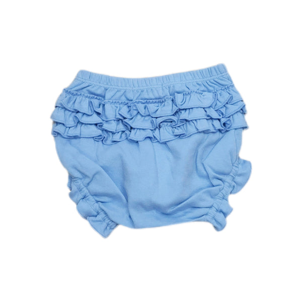 Girl Ruffle Sky Blue Diaper Cover - Born Childrens Boutique