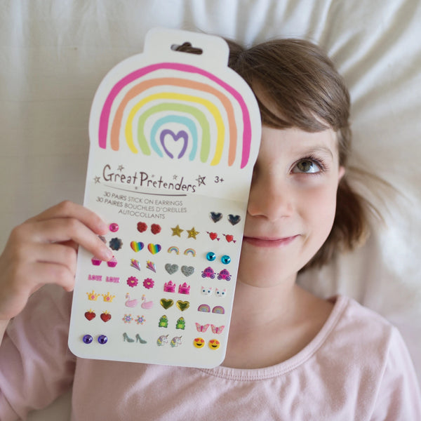 Rainbow Love Sticker Earrings - Born Childrens Boutique