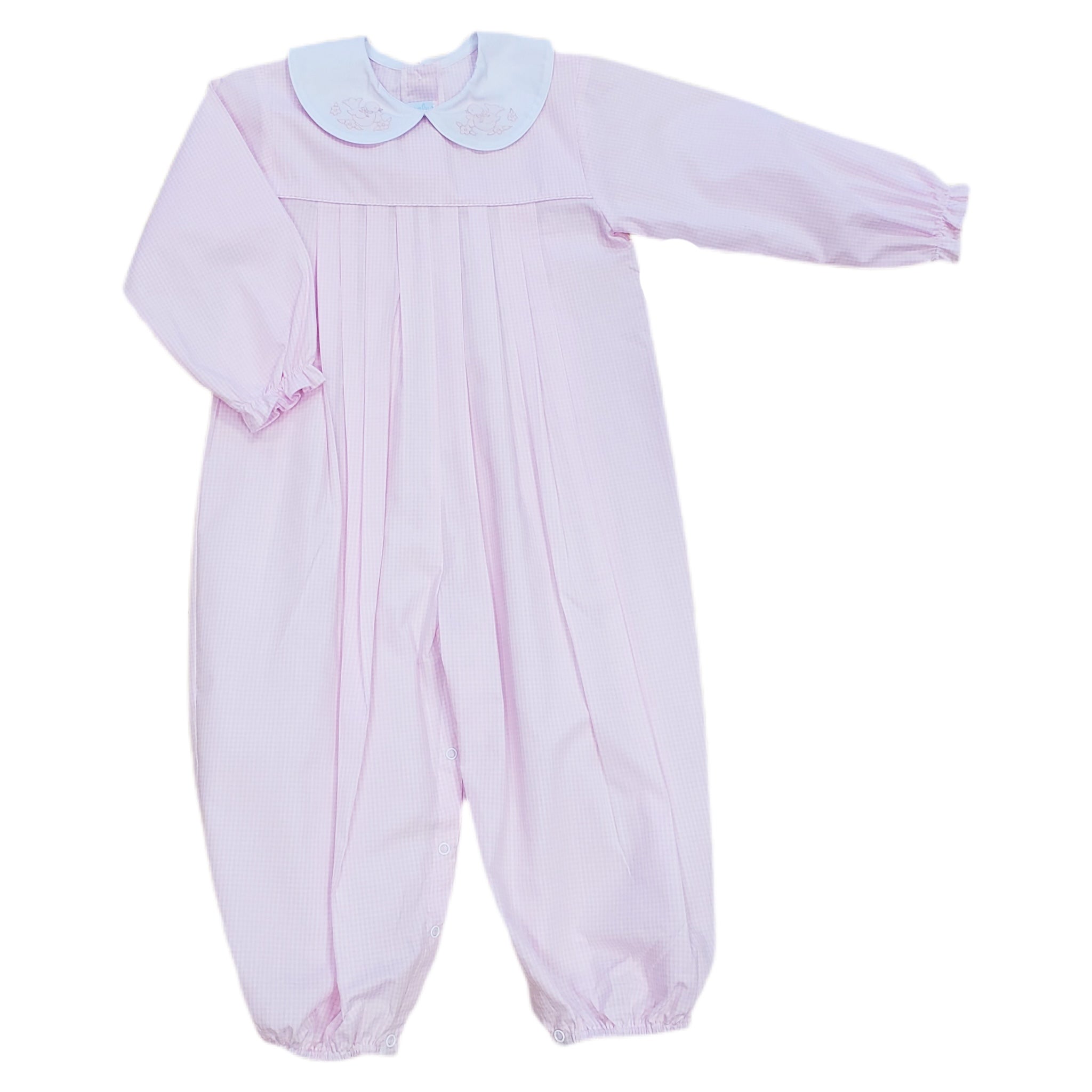 Pink Check Dove Longall - Born Childrens Boutique