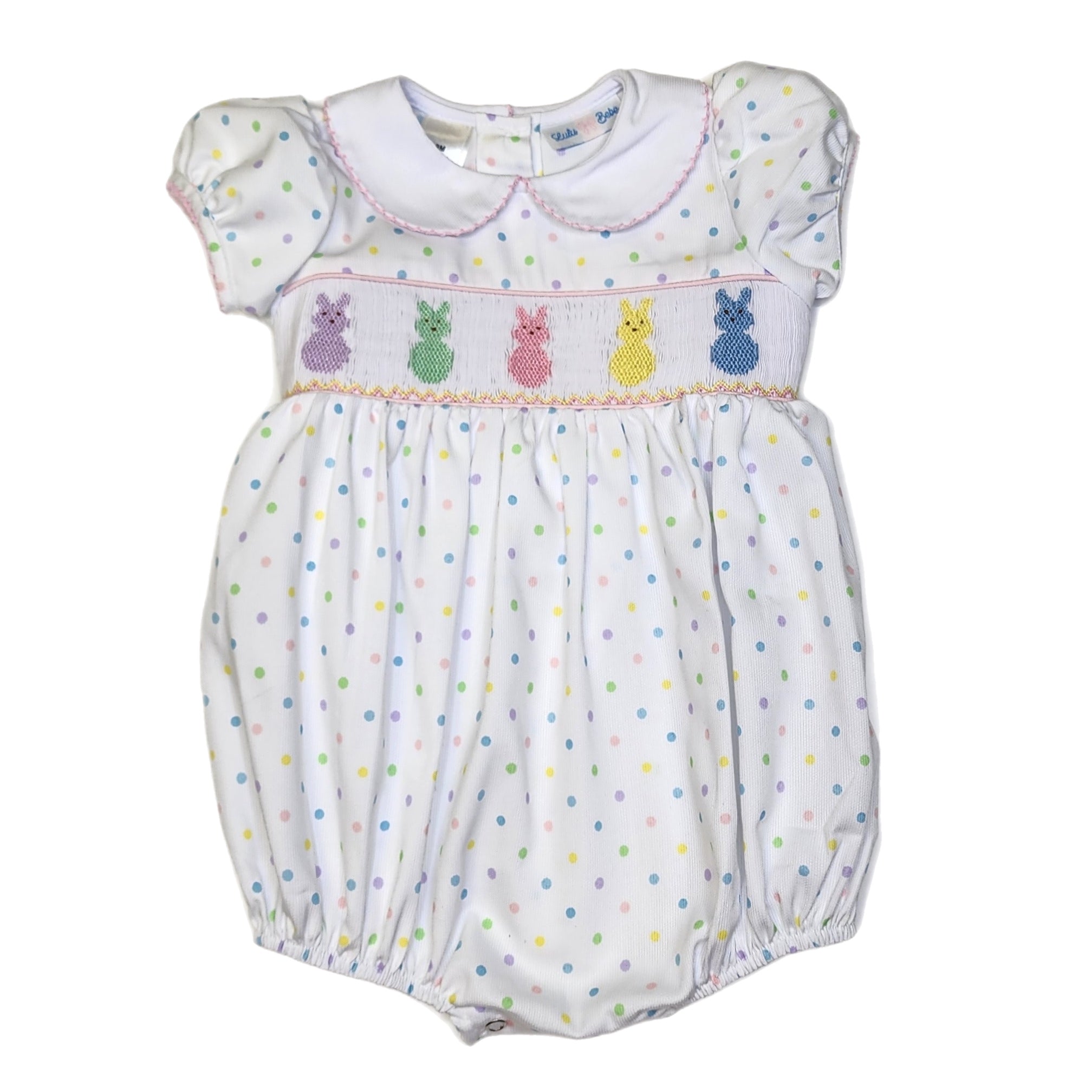 Rosie Peep Smocked Waist Bubble - Born Childrens Boutique