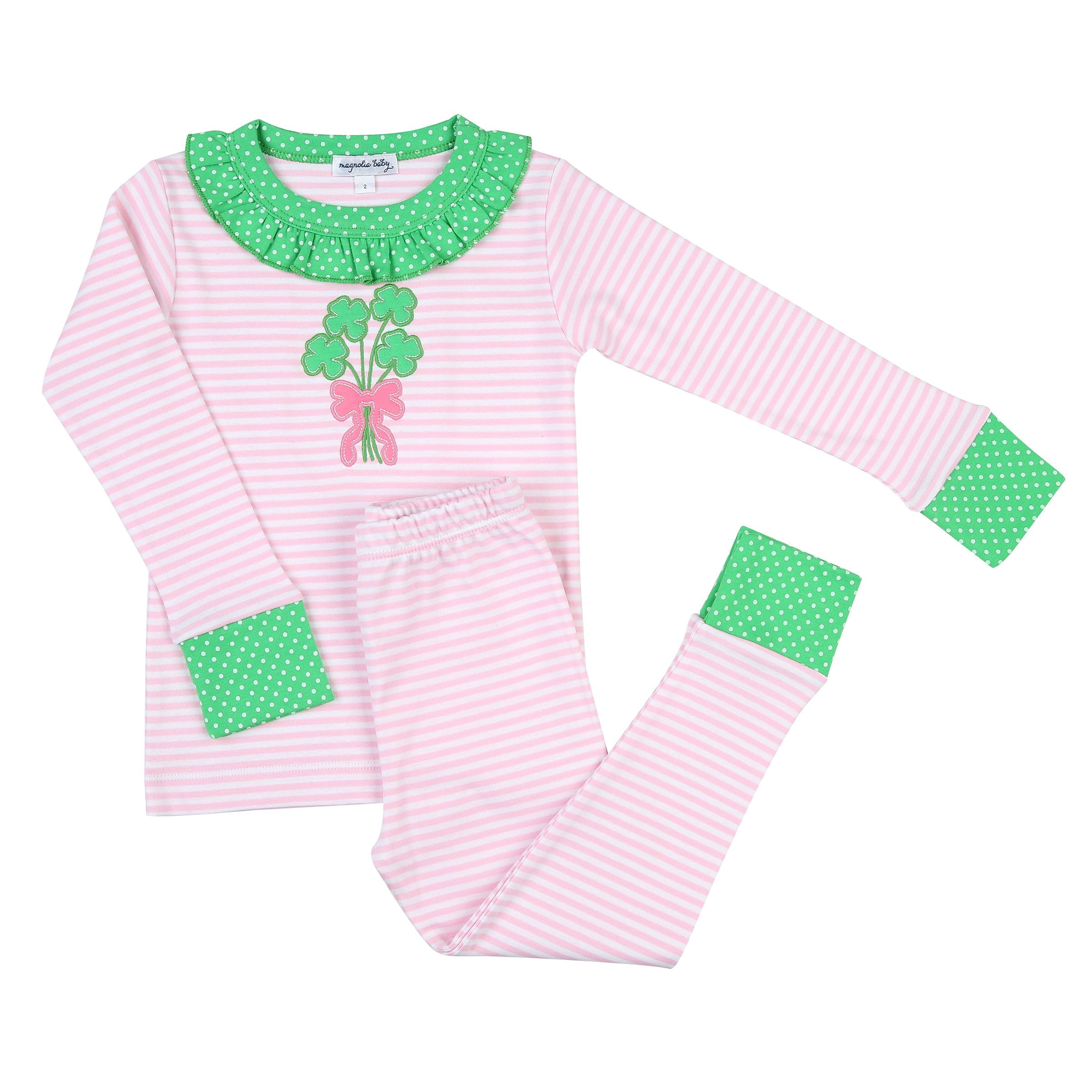 Magnolia Baby Little Girls Happy Birthday Short Pajamas - Pink